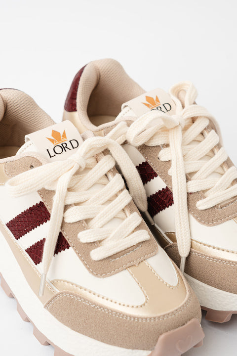 TENIS BLAZE BEIGE-VINOTINTO